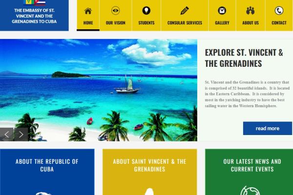 The Embassy of Saint Vincent & the Grenadines to Cuba (Website Development)